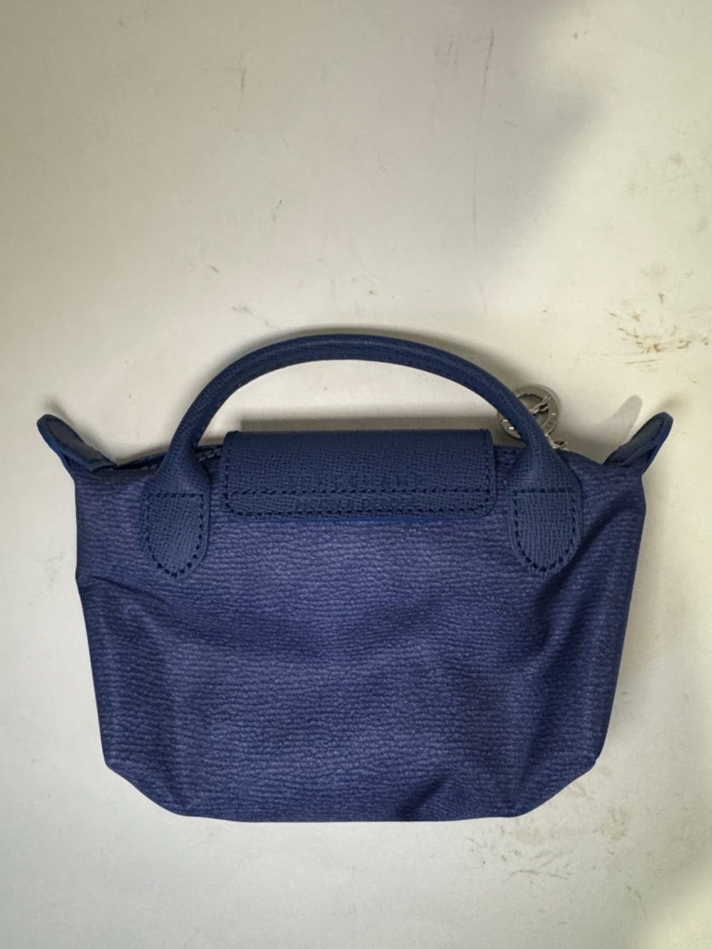 Longchamp Blue Small Top-Handle Cosmetic Pouch - Picture 7 of 9